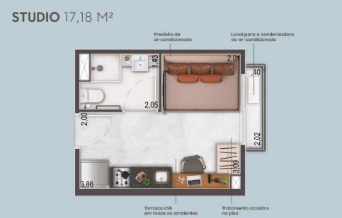 Apartamento à venda com 17m², 0 quartos sem vaga - 36