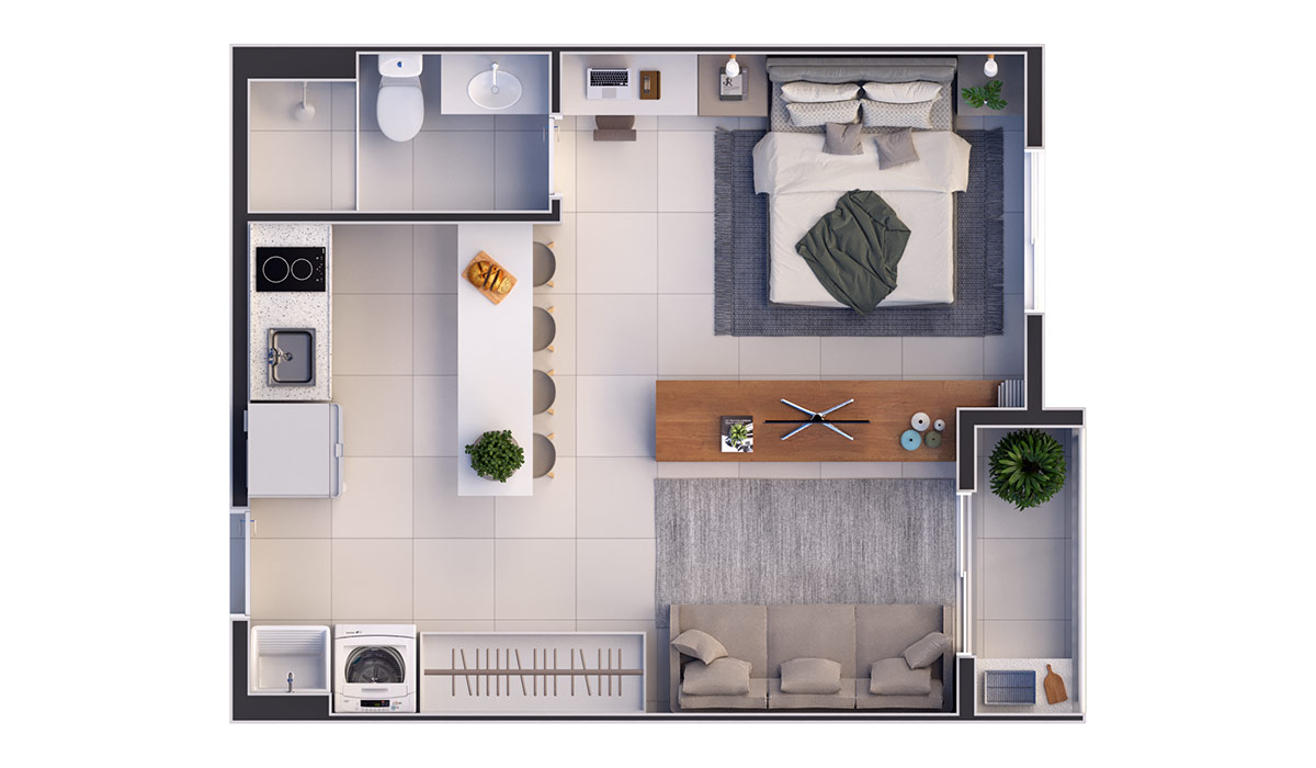 Studio à venda com 30m², 0 quartos com vaga - 24