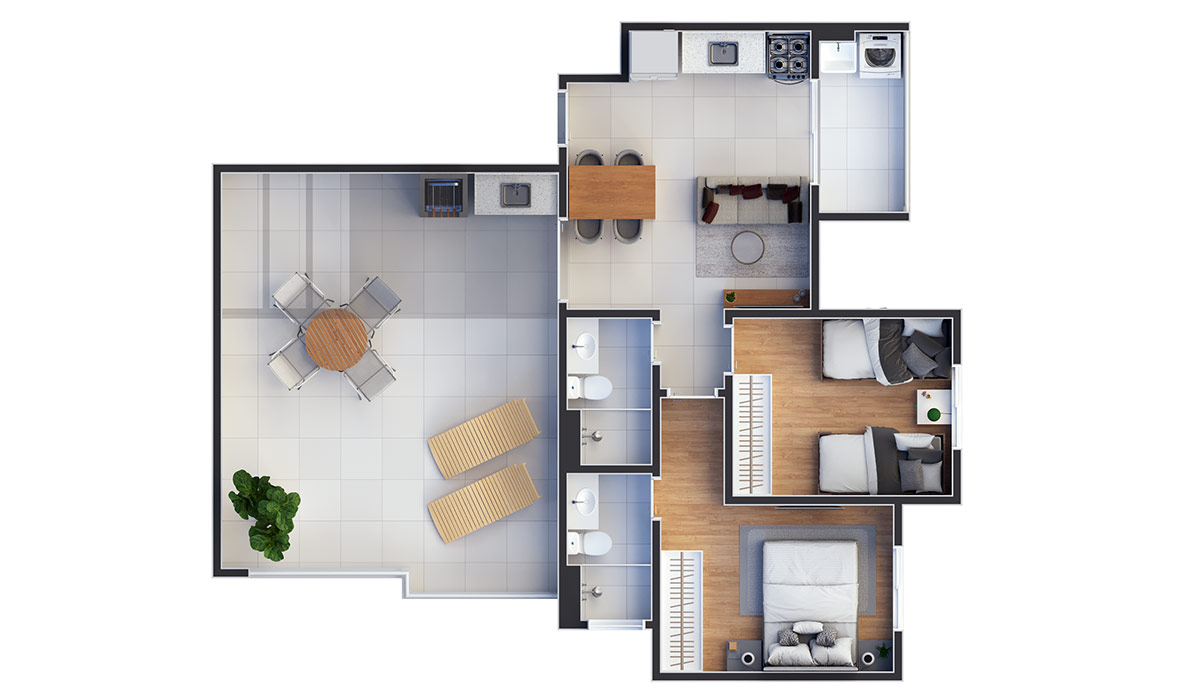 Apartamento à venda com 77m², 2 quartos com vaga - 24