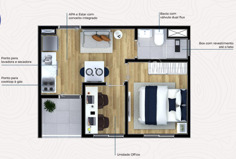Apartamento à venda com 27m², 1 quarto sem vaga - 14
