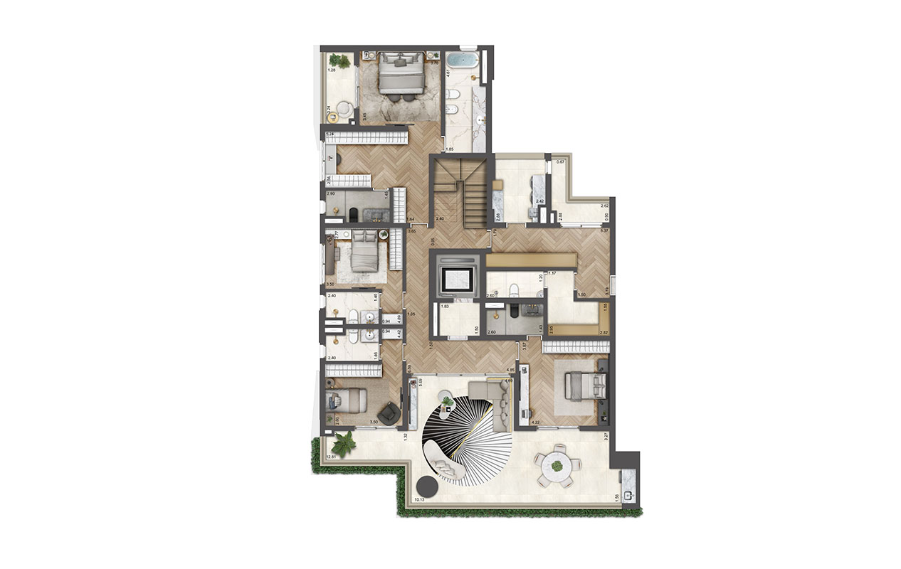 Apartamento à venda com 487m², 4 quartos com vaga - 15