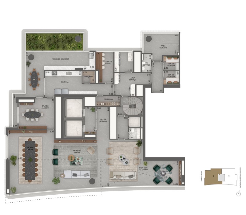 Apartamento à venda com 811m², 4 quartos com vaga - 21