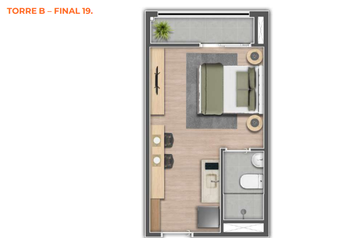 Studio à venda com 21m², 0 quartos sem vaga - 33