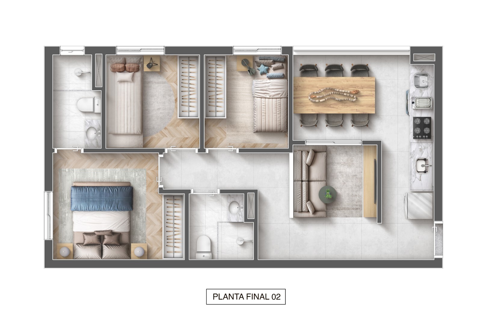 Apartamento à venda com 53m², 3 quartos com vaga - 25