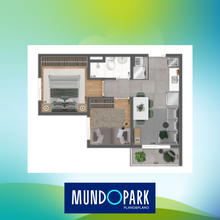 Apartamento à venda com 34m², 2 quartos sem vaga - 17