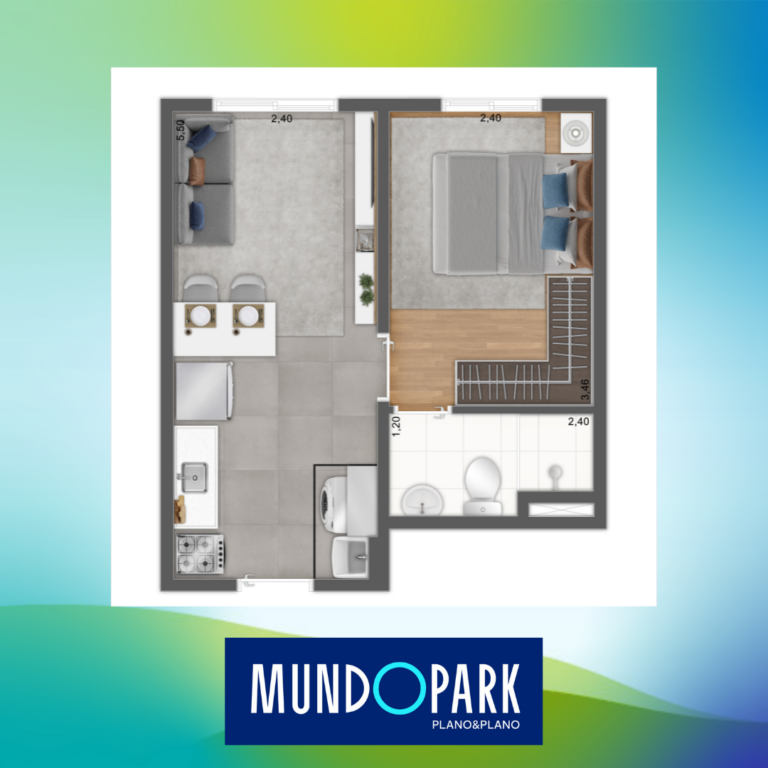 Apartamento à venda com 28m², 1 quarto sem vaga - 17