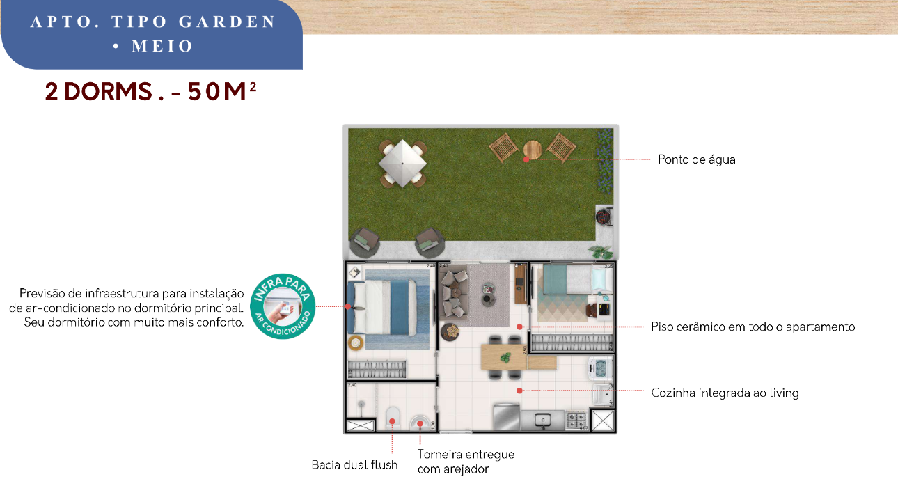 Apartamento à venda com 50m², 2 quartos sem vaga - 22