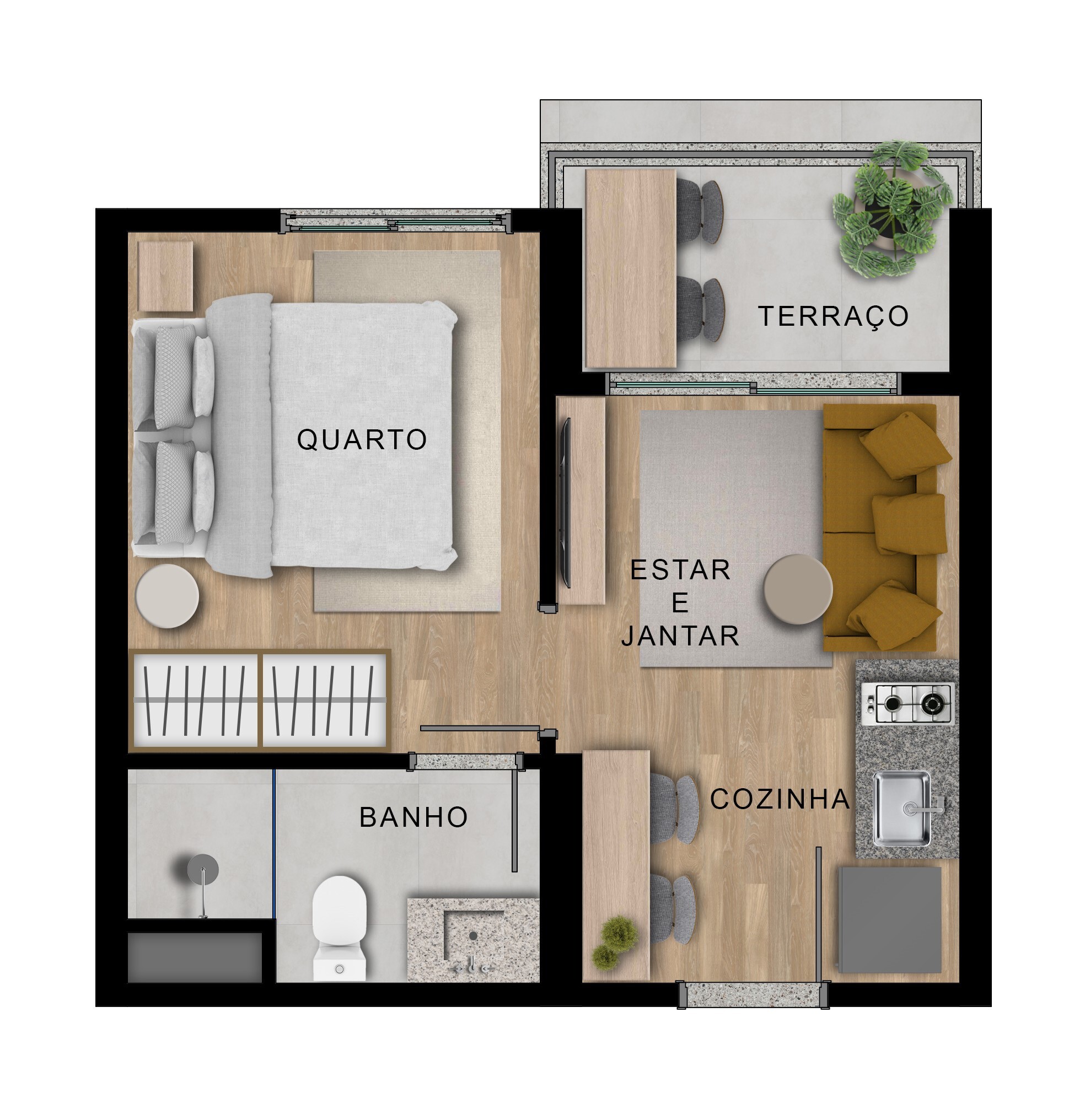 Apartamento à venda com 26m², 1 quarto sem vaga - 20