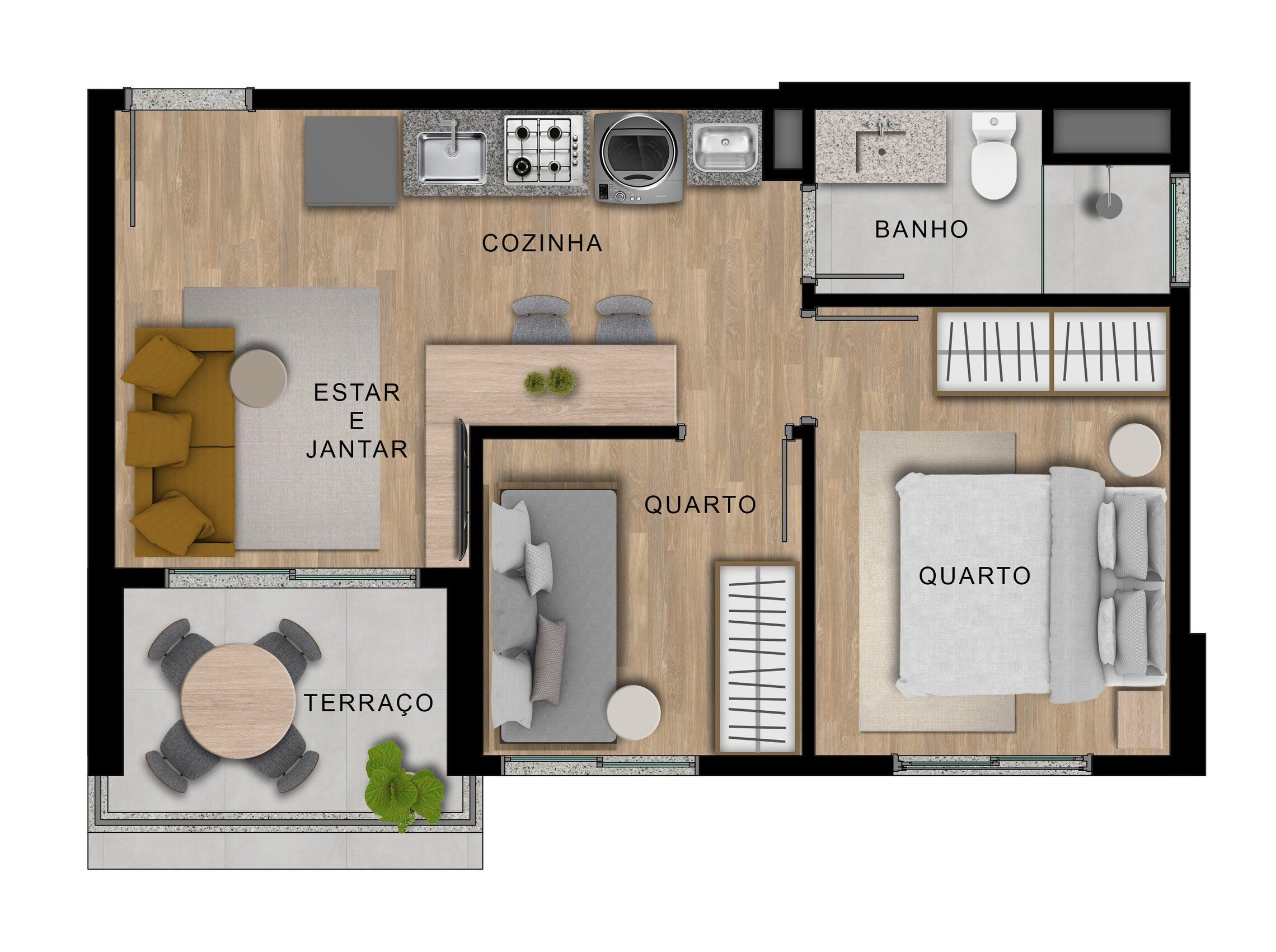 Apartamento à venda com 37m², 2 quartos sem vaga - 20