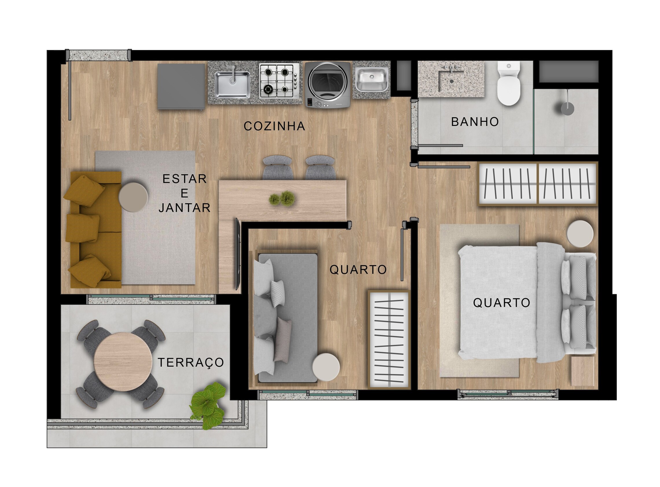 Apartamento à venda com 37m², 2 quartos sem vaga - 21