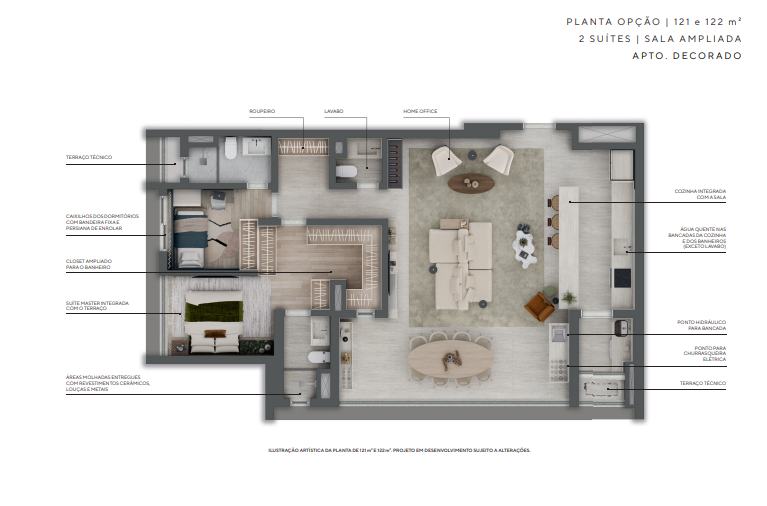 Apartamento à venda com 121m², 2 quartos com vaga - 26