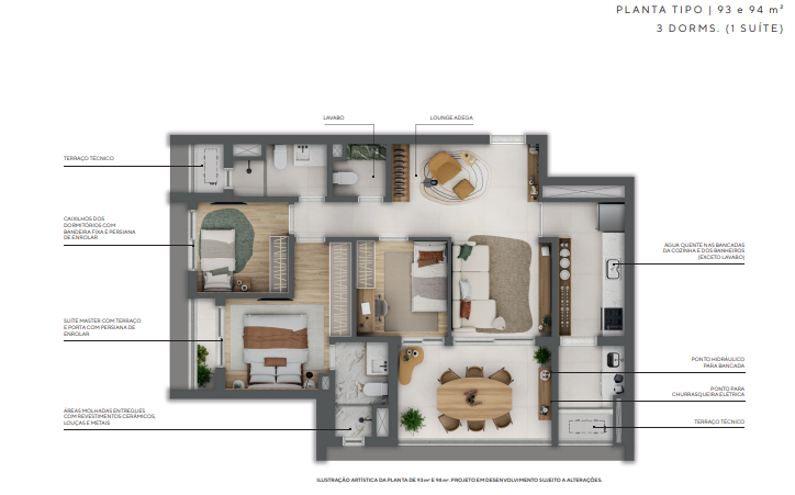 Apartamento à venda com 94m², 3 quartos sem vaga - 26