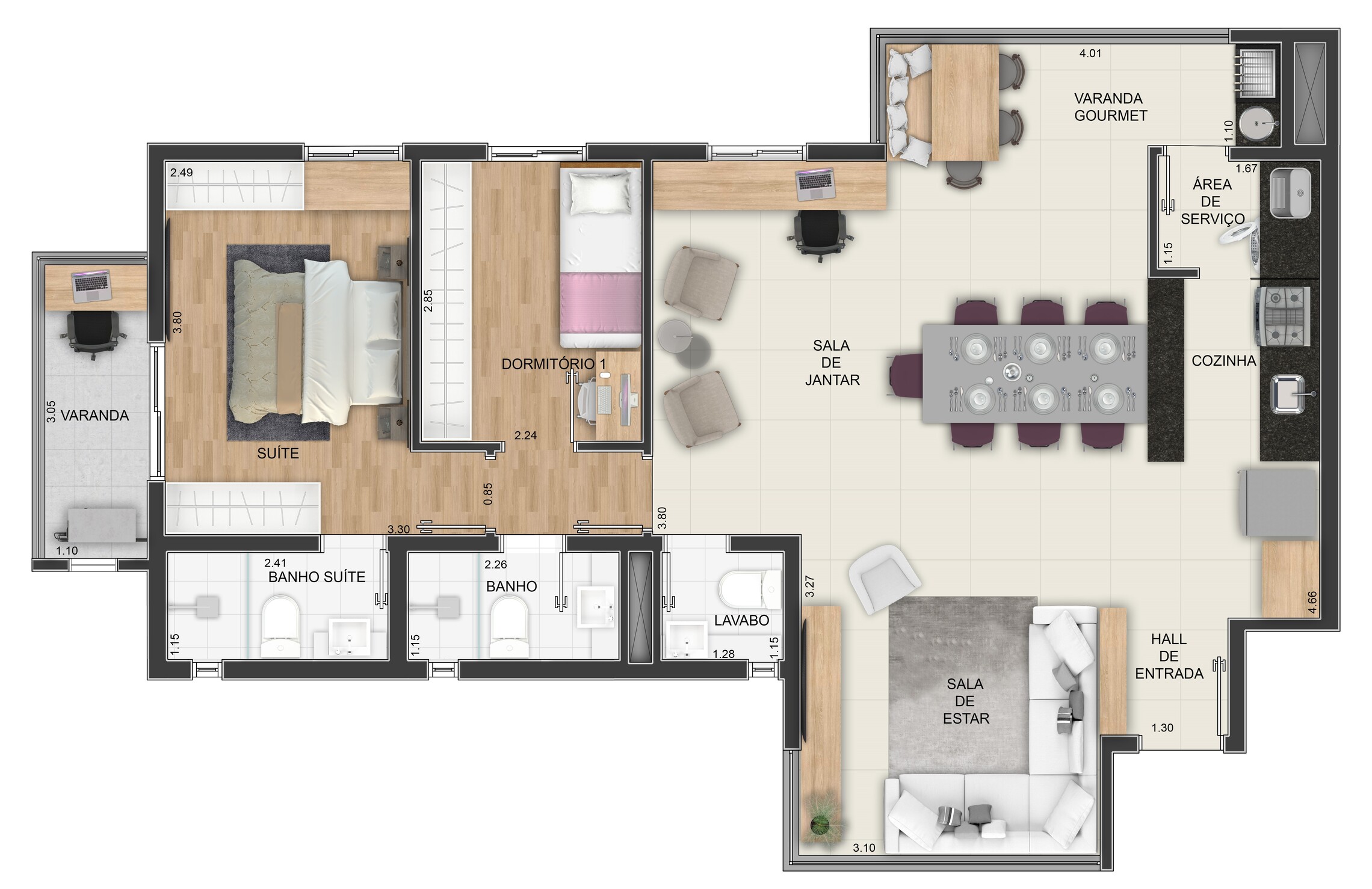 Apartamento à venda com 83m², 3 quartos com vaga - 29