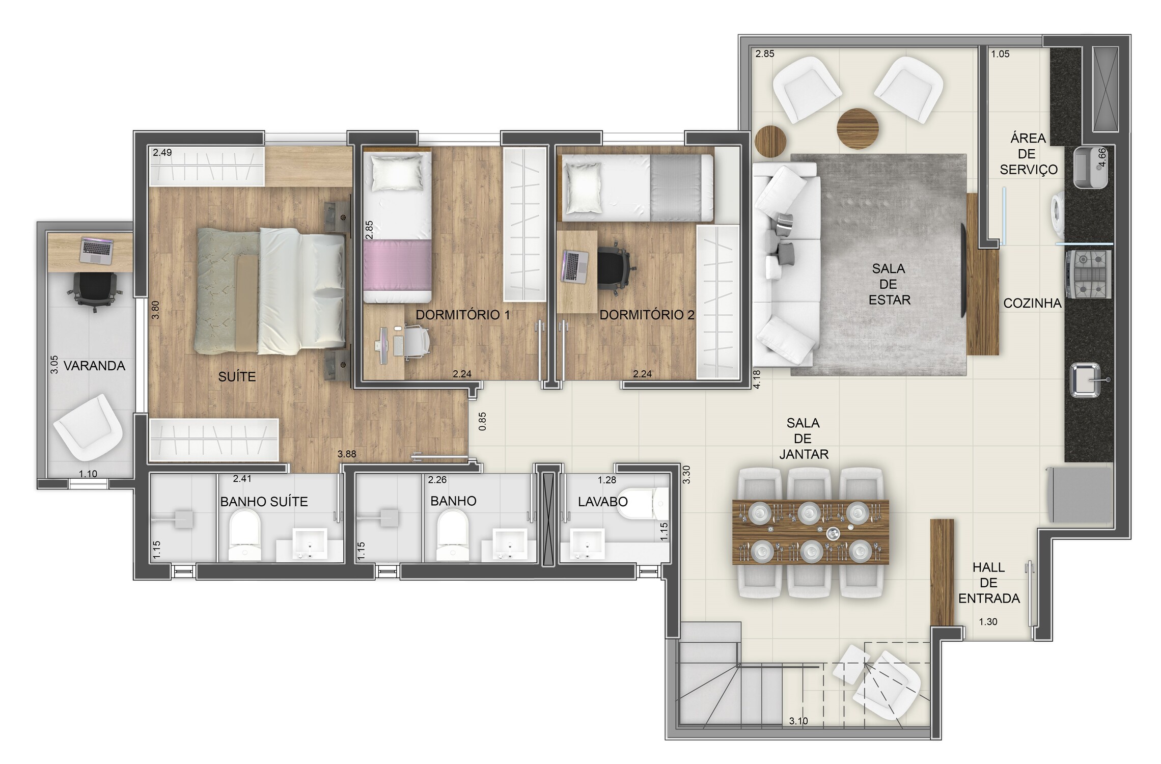 Apartamento à venda com 160m², 3 quartos com vaga - 28