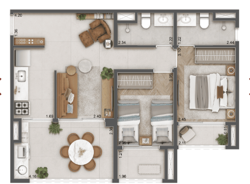 Apartamento à venda com 64m², 2 quartos com vaga - 6