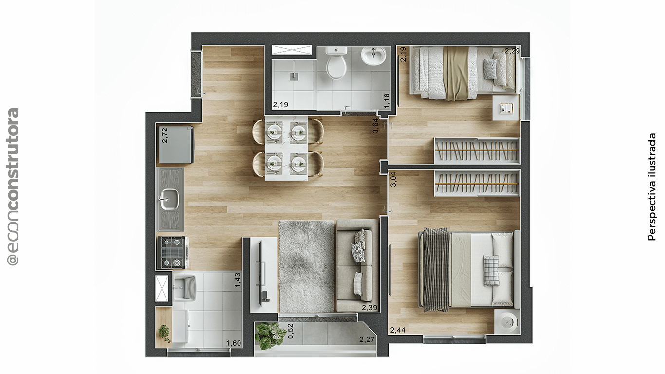 Apartamento à venda com 39m², 2 quartos sem vaga - 10