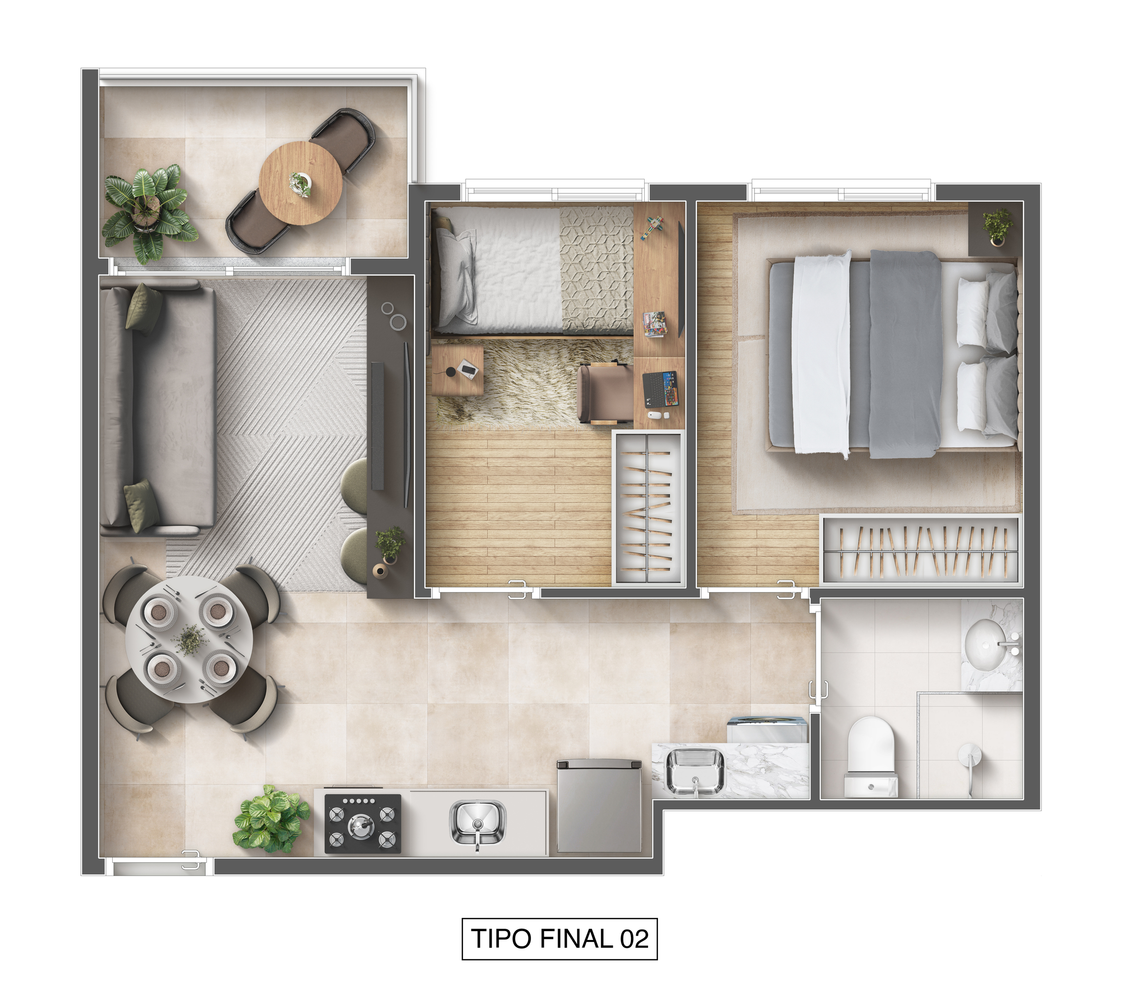 Apartamento à venda com 36m², 2 quartos sem vaga - 19