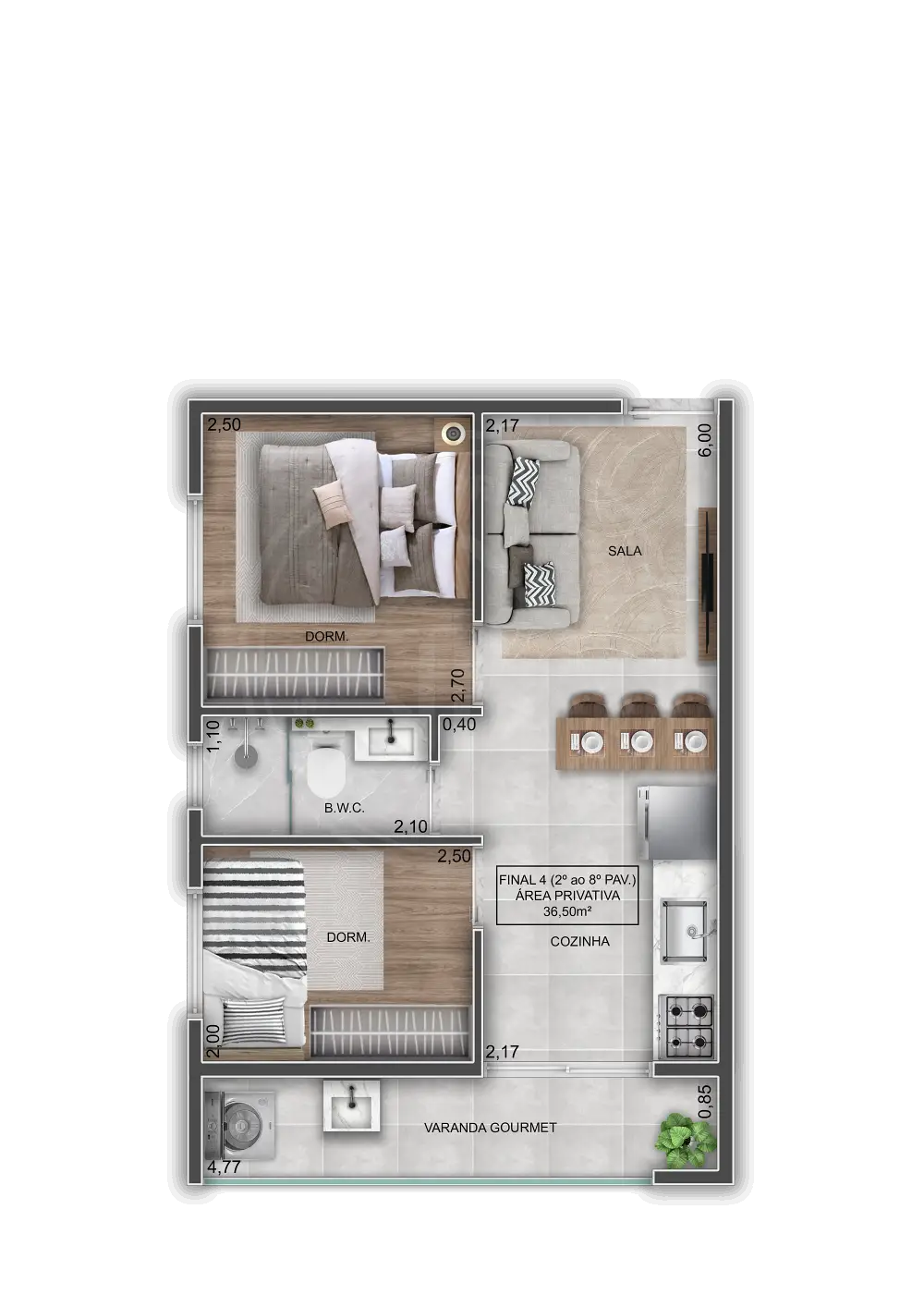 Apartamento à venda com 36m², 2 quartos sem vaga - 4