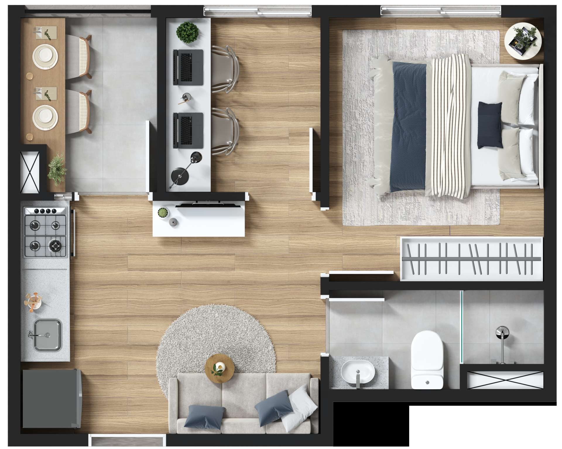 Apartamento à venda com 28m², 1 quarto sem vaga - 22