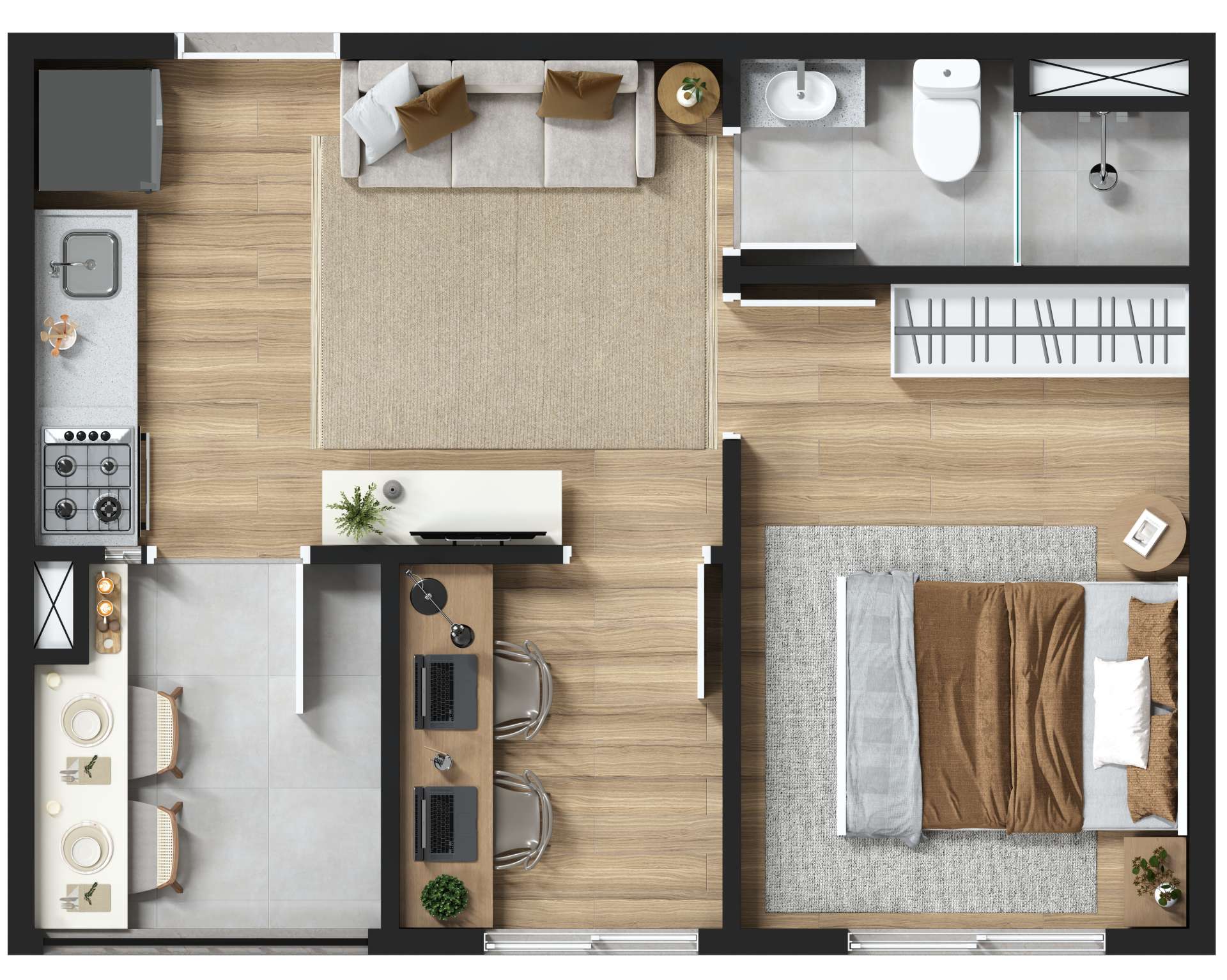 Apartamento à venda com 31m², 1 quarto sem vaga - 22