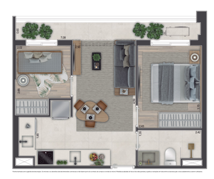 Apartamento à venda com 43m², 2 quartos sem vaga - 26