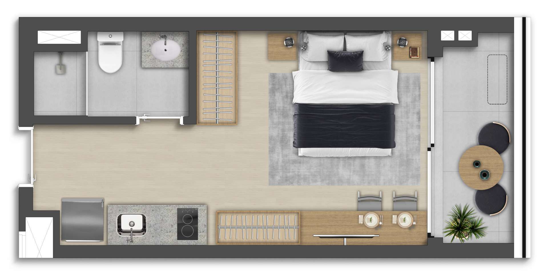 Studio à venda com 34m², 0 quartos sem vaga - 4