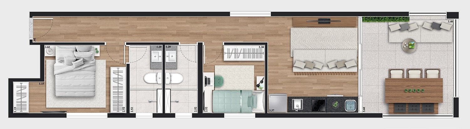 Apartamento à venda com 64m², 2 quartos sem vaga - 20