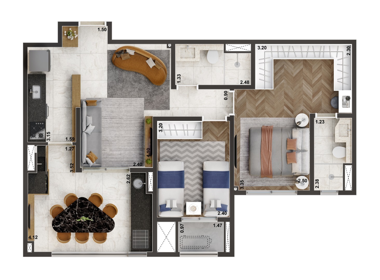 Apartamento à venda com 70m², 2 quartos com vaga - 13
