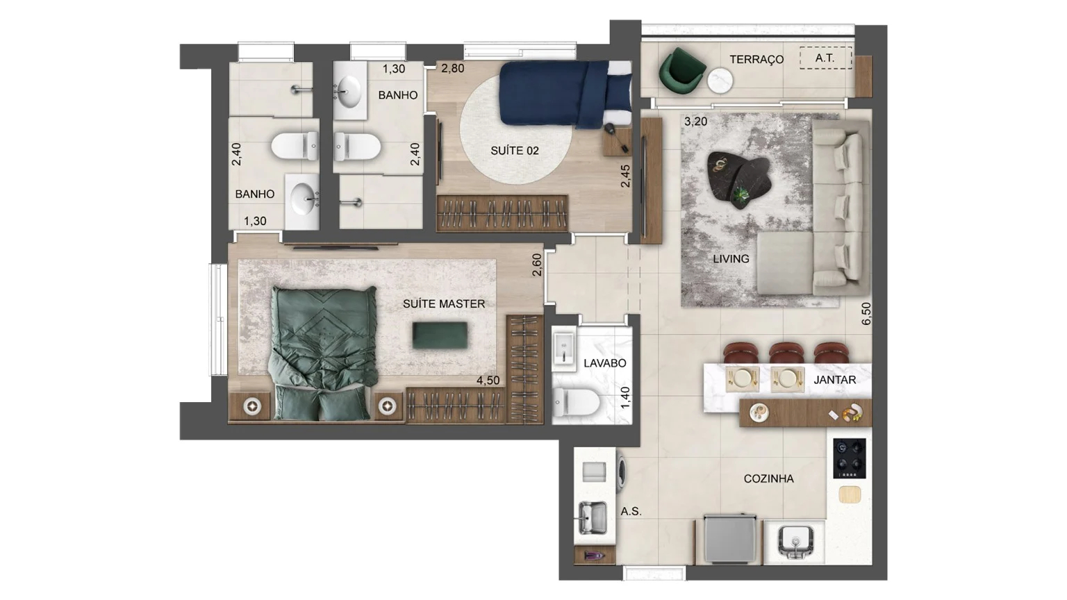 Apartamento à venda com 62m², 2 quartos com vaga - 16