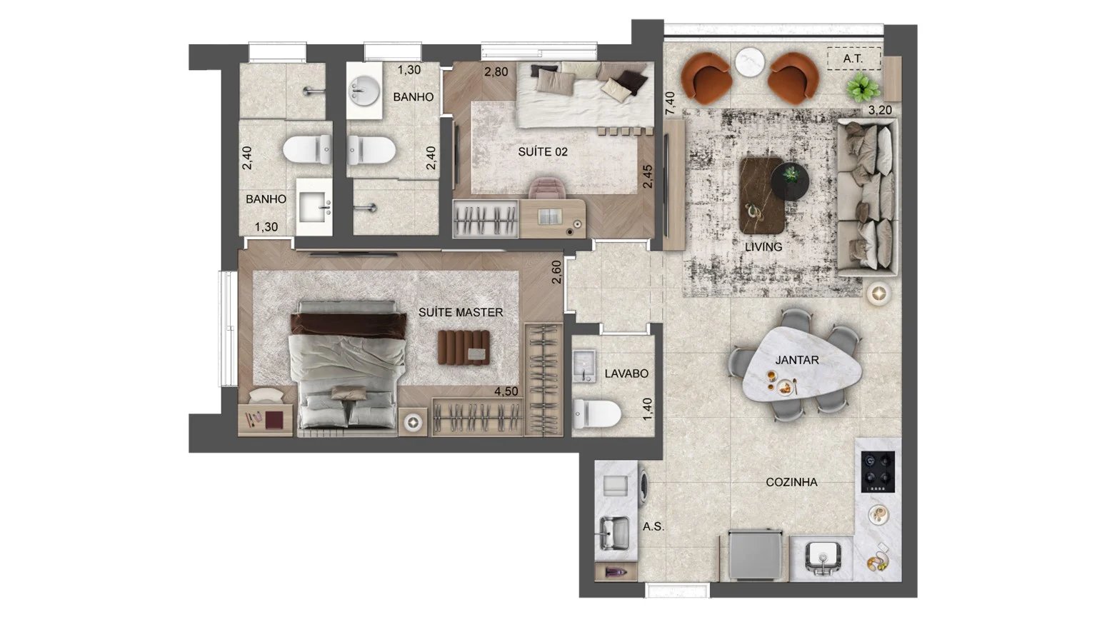 Apartamento à venda com 62m², 2 quartos com vaga - 17