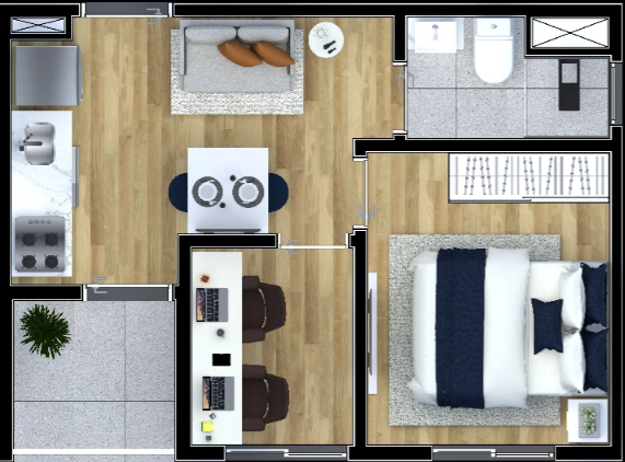 Apartamento à venda com 28m², 1 quarto sem vaga - 30