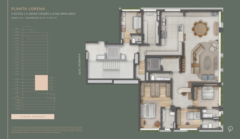 Apartamento à venda com 210m², 3 quartos com vaga - 26