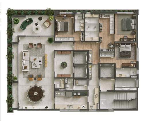 Apartamento à venda com 259m², 3 quartos com vaga - 24