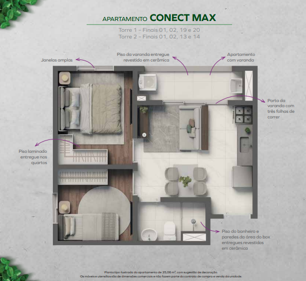 Apartamento à venda com 35m², 2 quartos sem vaga - 18