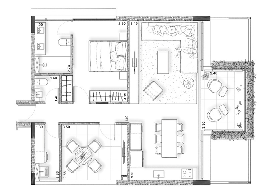 Apartamento à venda com 92m², 1 quarto com vaga - 23