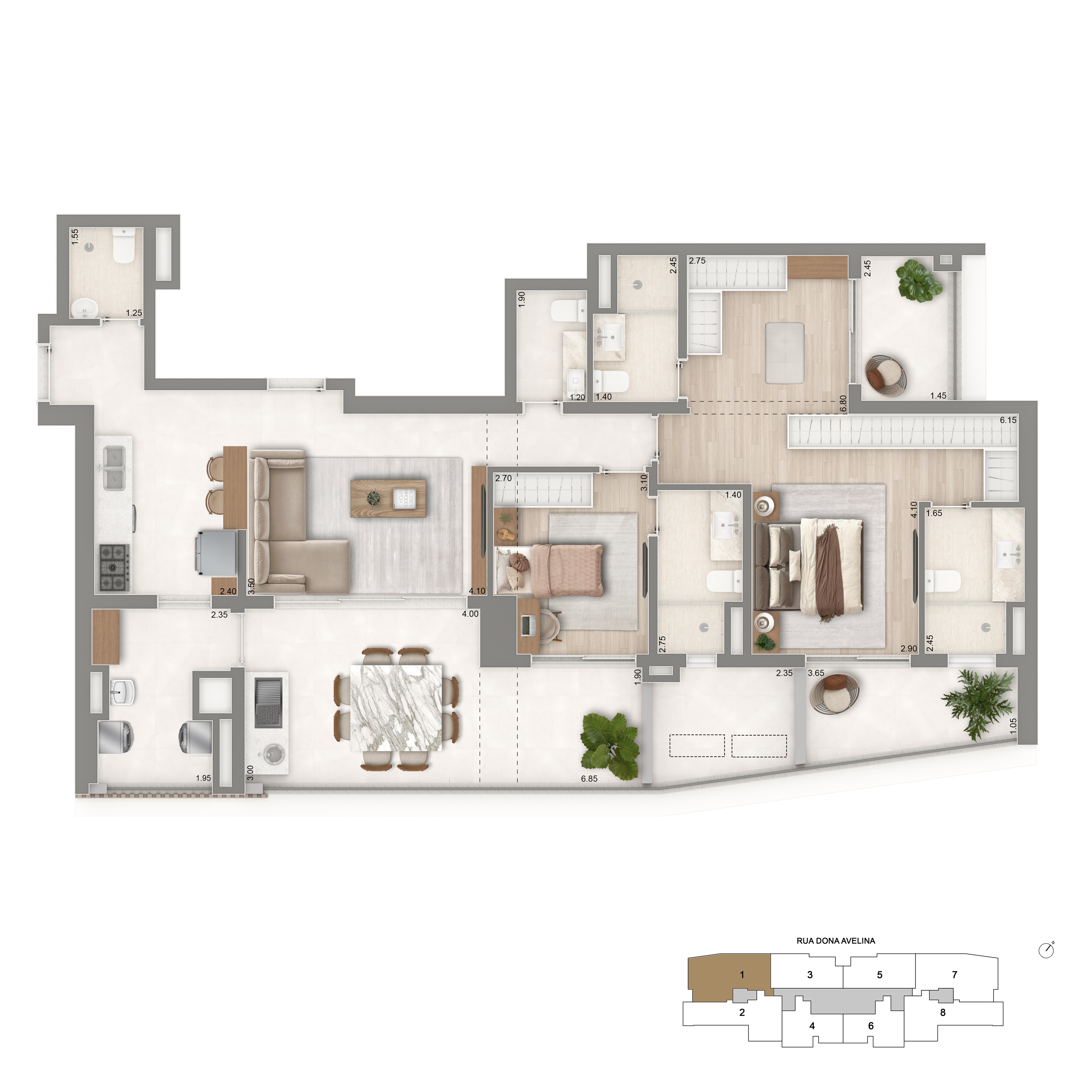 Apartamento à venda com 129m², 3 quartos com vaga - 15