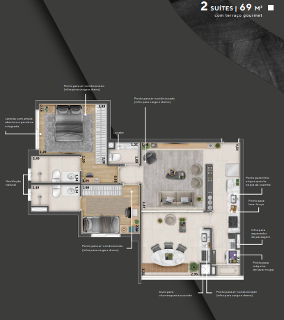 Apartamento à venda com 69m², 2 quartos sem vaga - 20