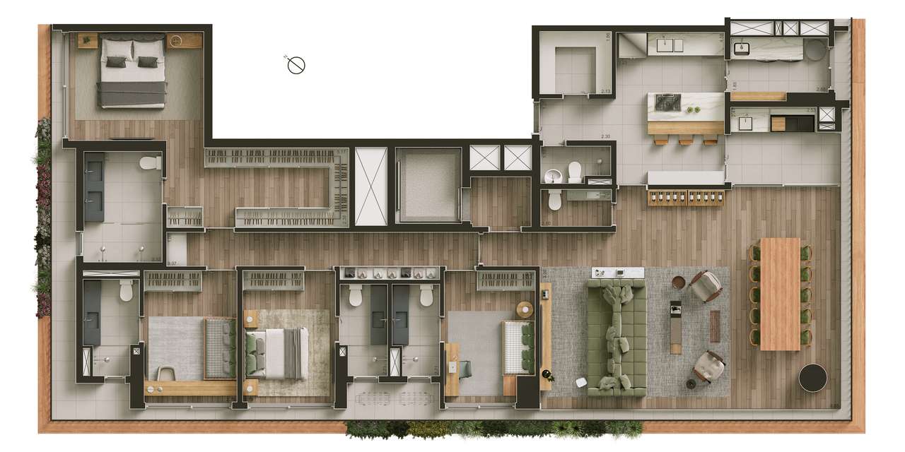 Apartamento à venda com 245m², 4 quartos com vaga - 25