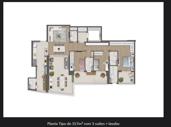 Apartamento à venda com 157m², 3 quartos com vaga - 19