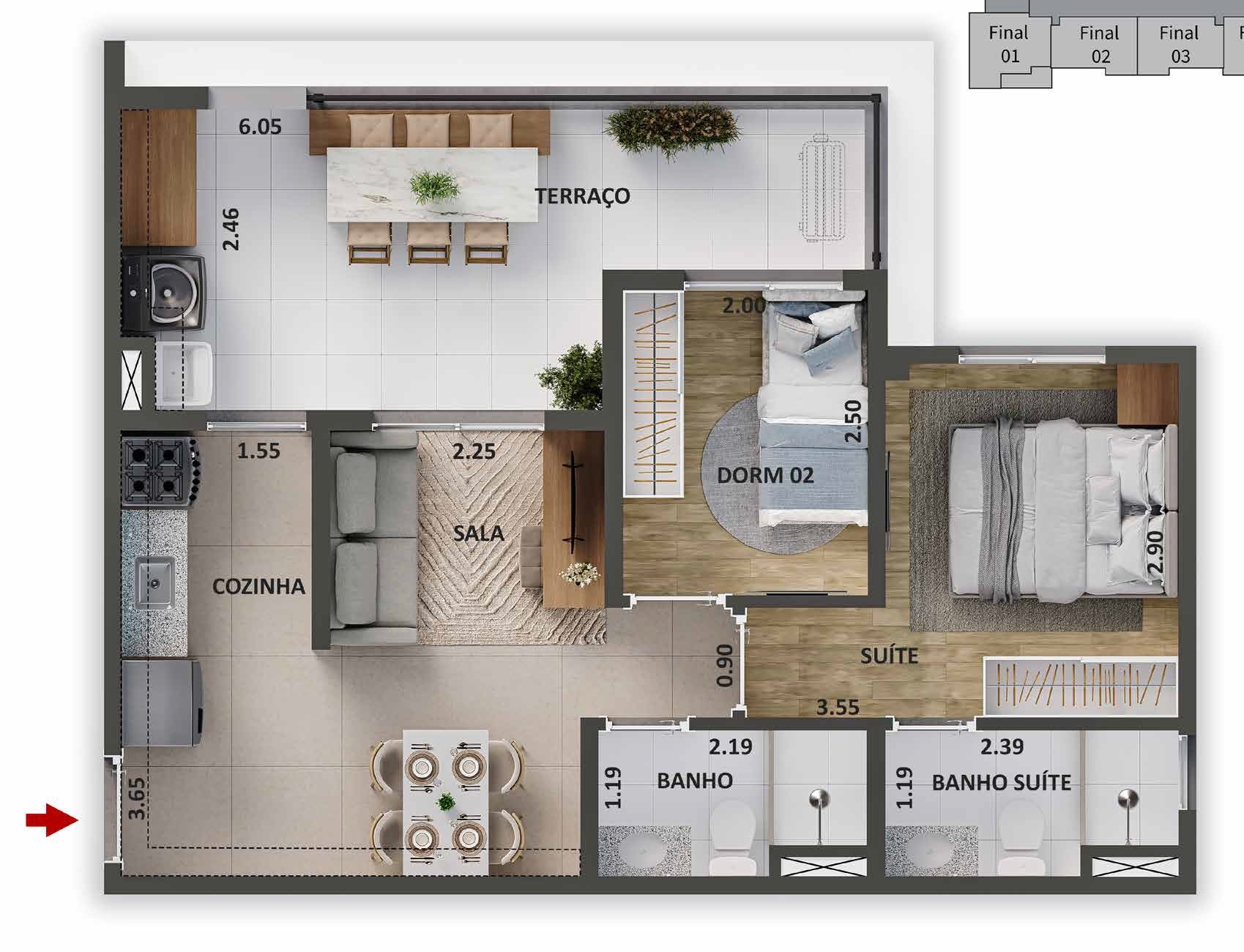 Apartamento à venda com 52m², 2 quartos com vaga - 16
