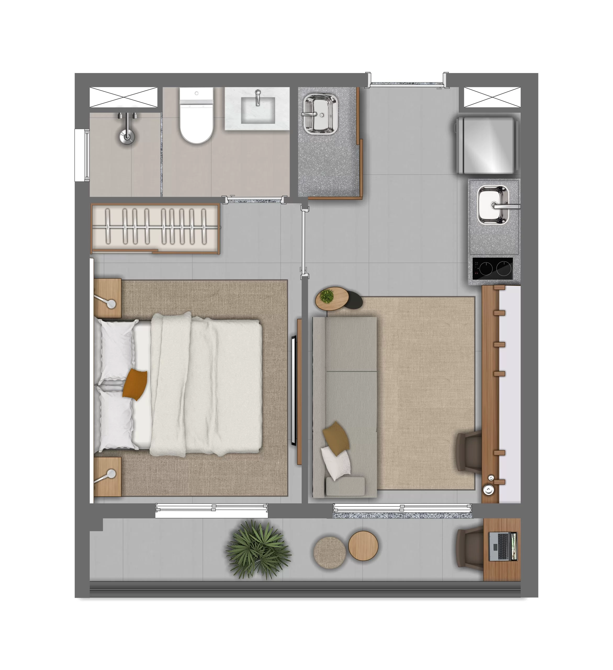 Apartamento à venda com 30m², 1 quarto sem vaga - 26