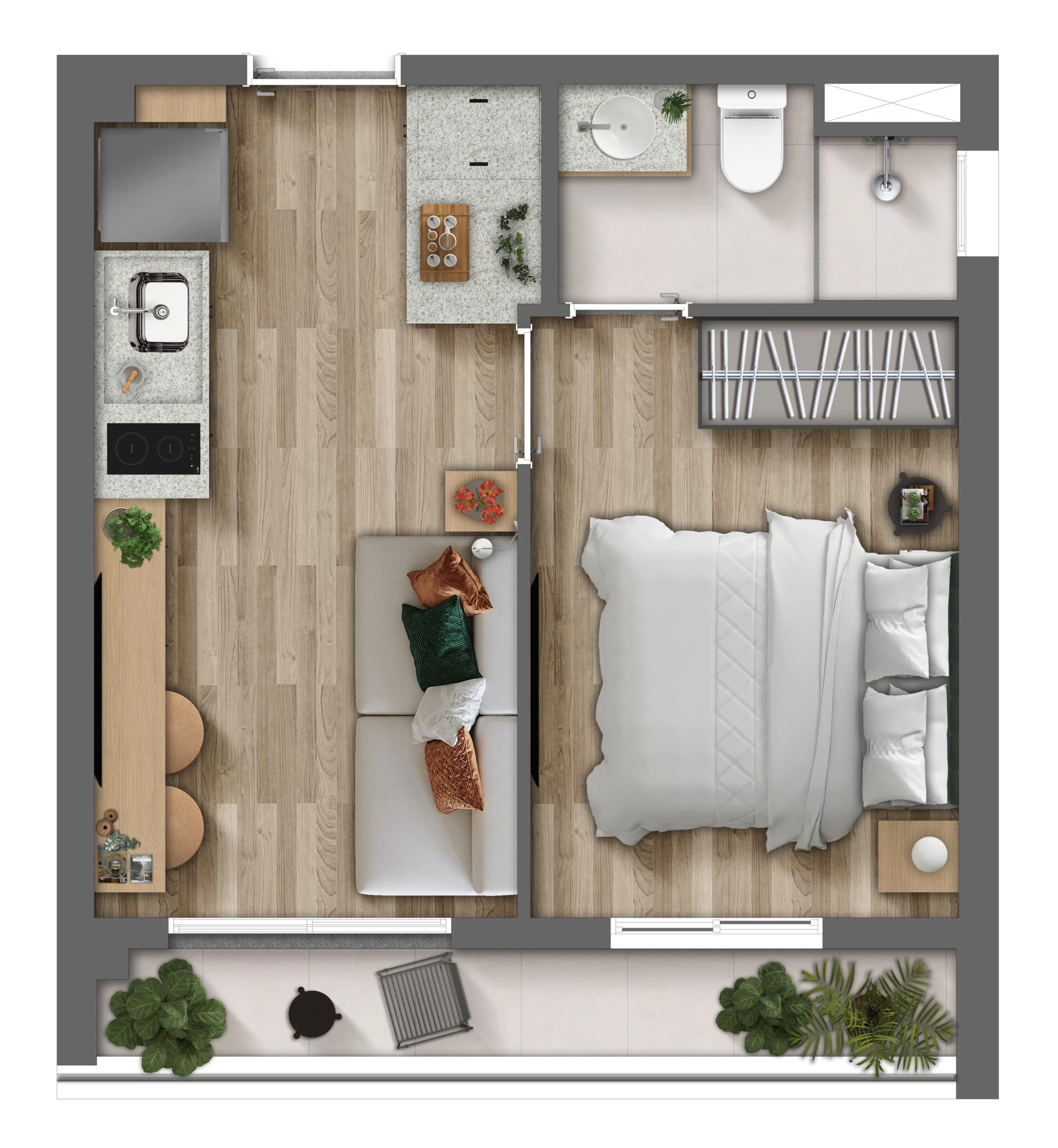 Apartamento à venda com 29m², 1 quarto sem vaga - 18