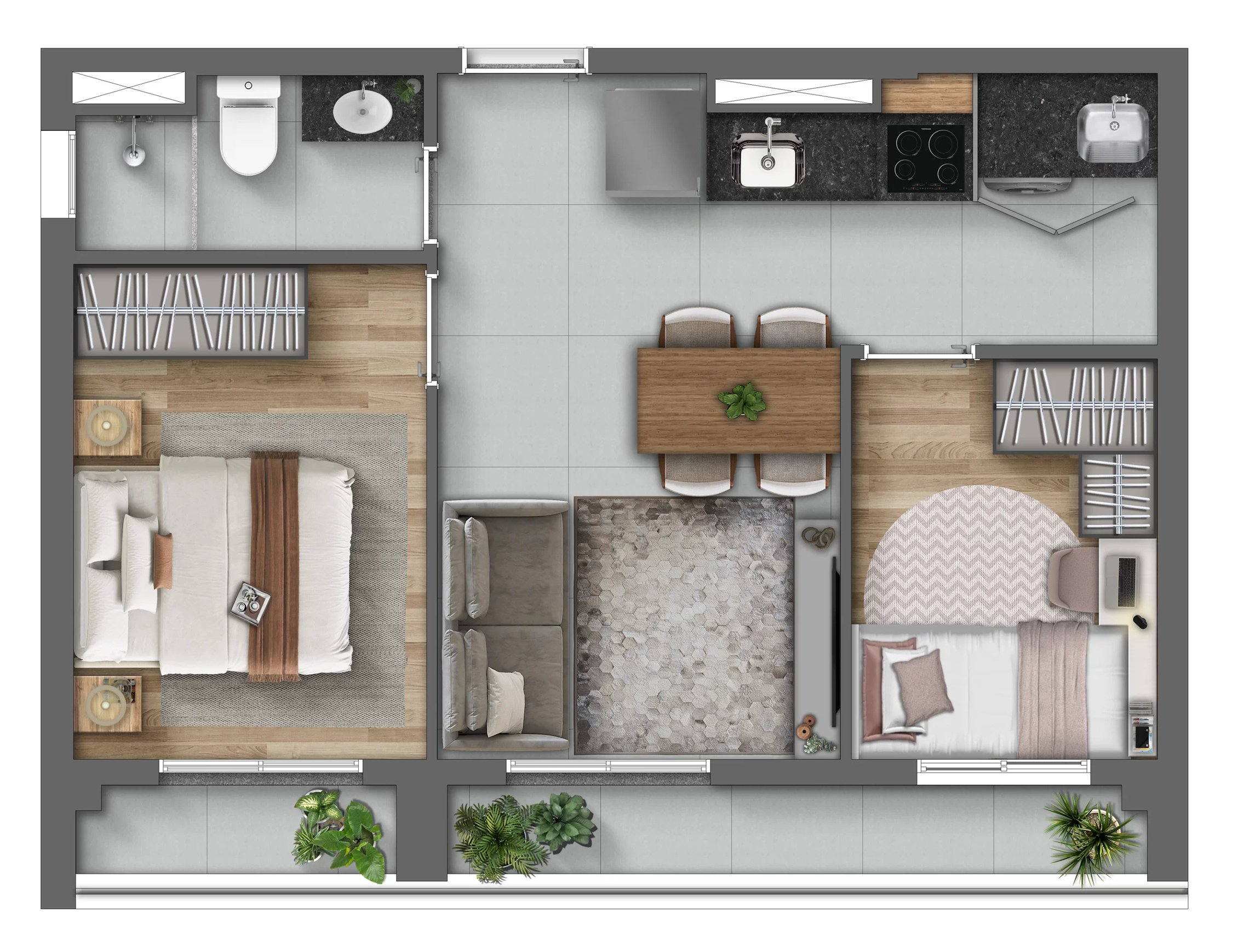 Apartamento à venda com 44m², 2 quartos sem vaga - 18