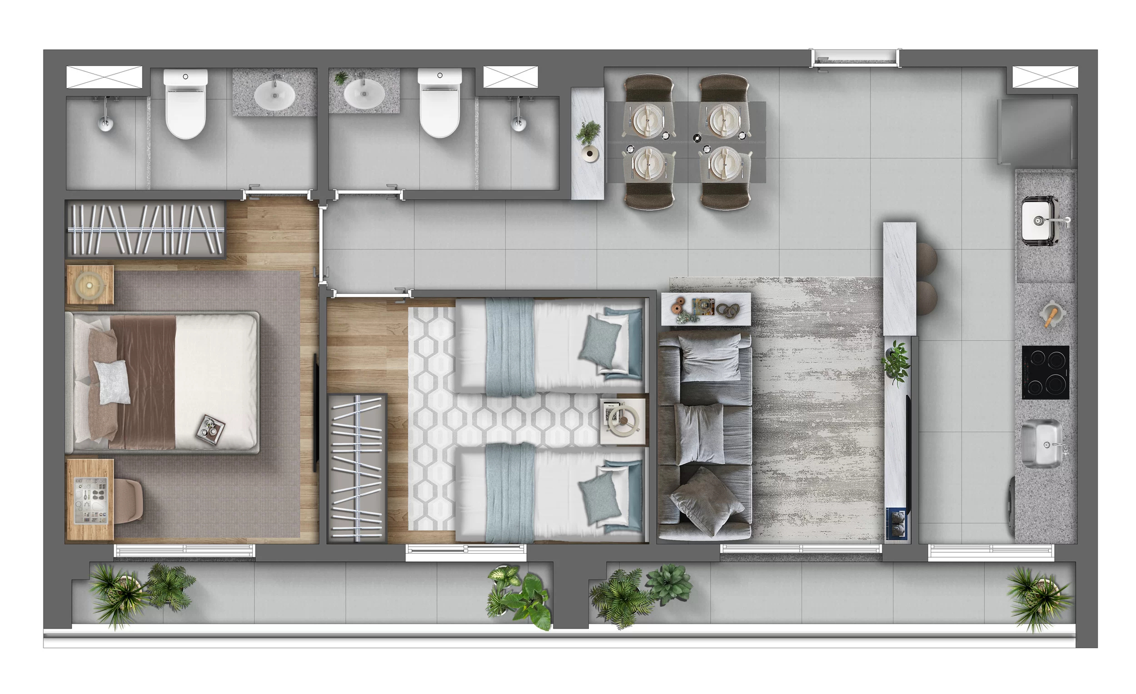 Apartamento à venda com 60m², 2 quartos com vaga - 18
