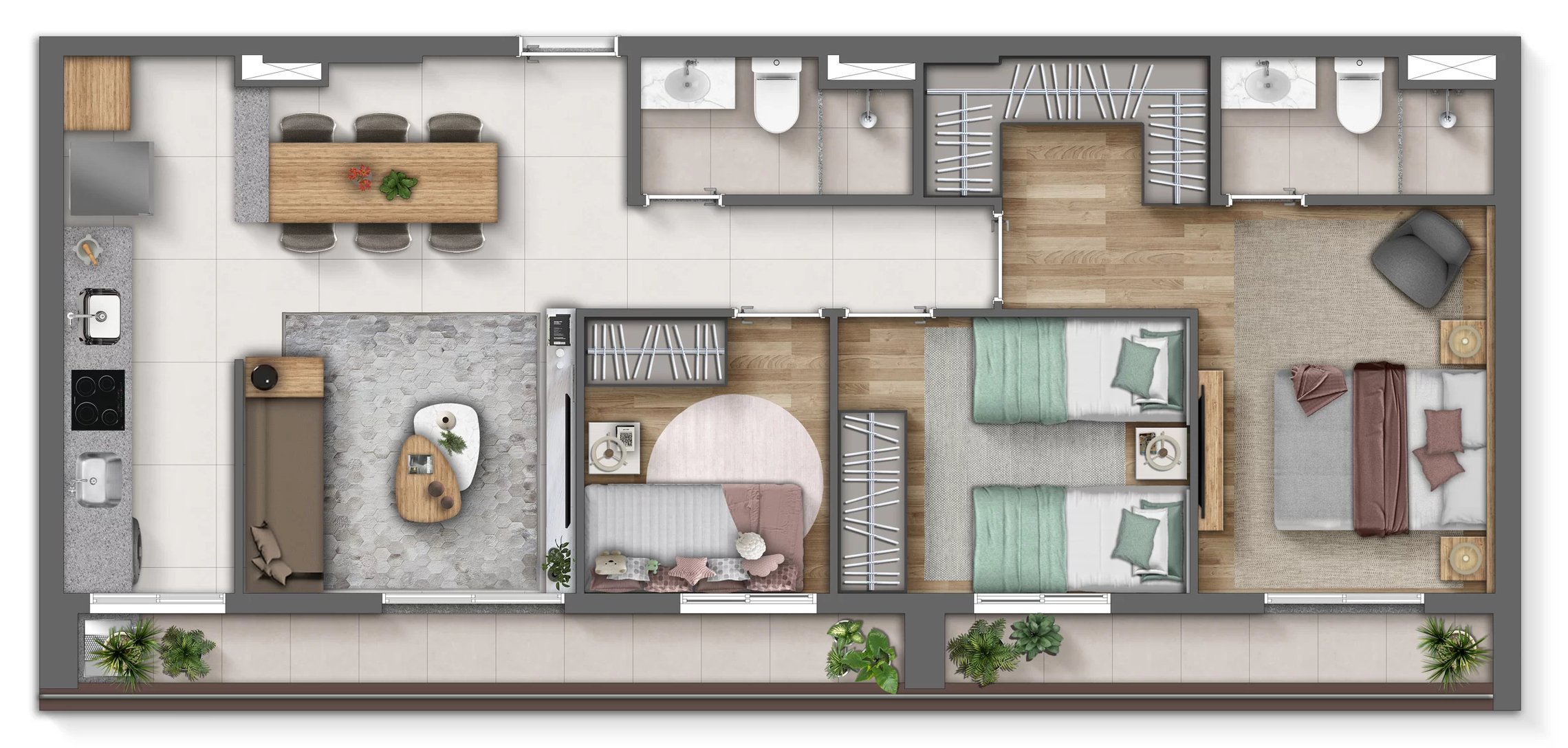 Apartamento à venda com 75m², 3 quartos com vaga - 18