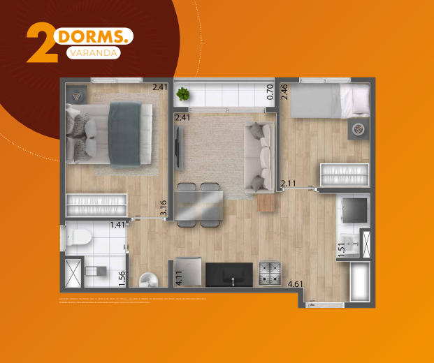 Apartamento à venda com 35m², 2 quartos sem vaga - 18