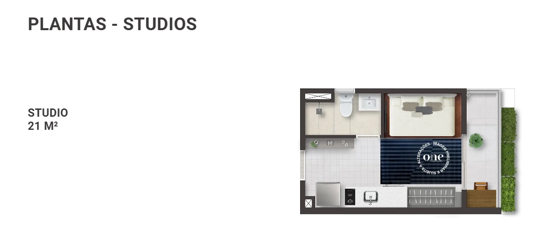 Studio à venda com 21m², 0 quartos sem vaga - 9