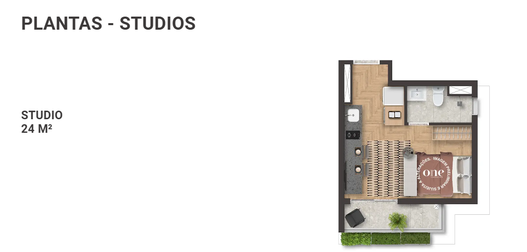 Studio à venda com 24m², 0 quartos sem vaga - 9