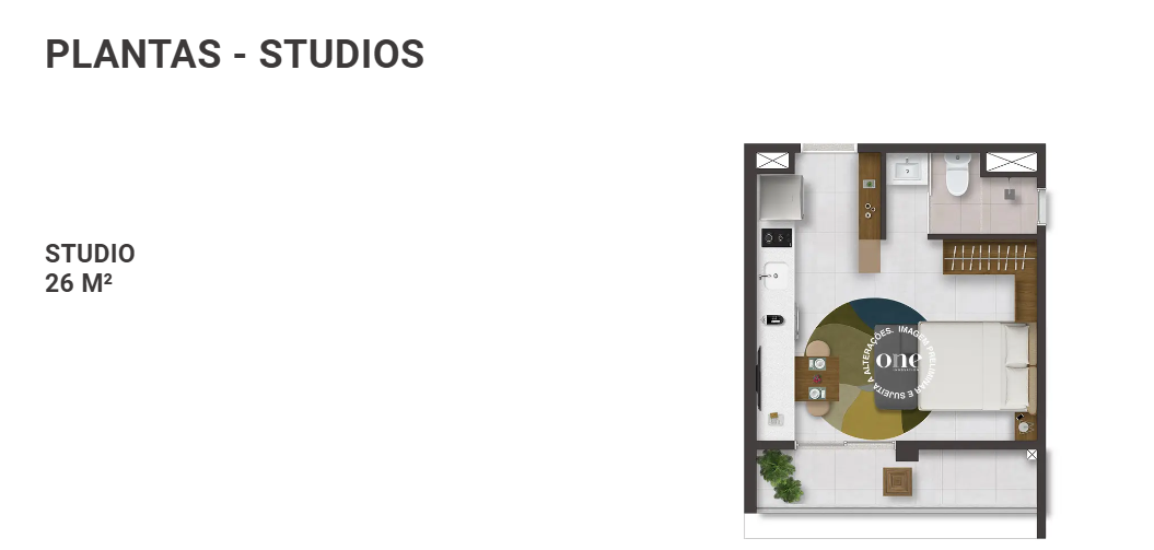 Studio à venda com 26m², 0 quartos sem vaga - 9