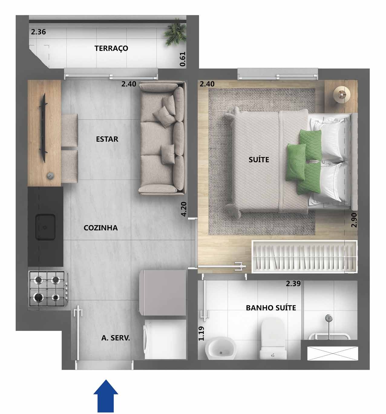 Apartamento à venda com 25m², 0 quartos sem vaga - 18
